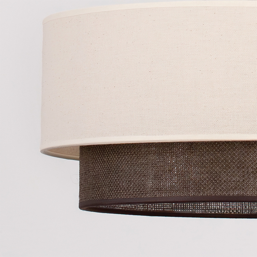 Brilagi - Plafonnier LED BOHO STYLE 3xE27/15W/230V Ø 80 cm crème/marron