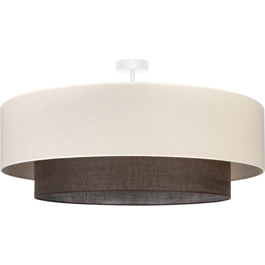 Brilagi - Plafonnier LED BOHO STYLE 3xE27/15W/230V Ø 80 cm crème/marron