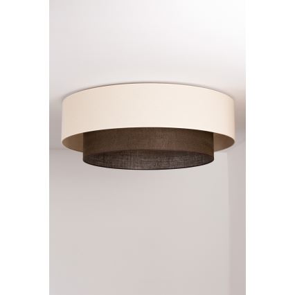 Brilagi - Plafonnier LED BOHO STYLE 3xE27/15W/230V ø 80 cm crème/marron