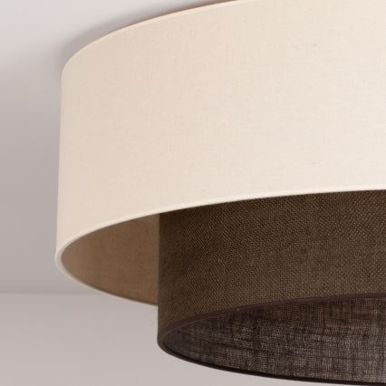 Brilagi - Plafonnier LED BOHO STYLE 3xE27/15W/230V ø 80 cm crème/marron