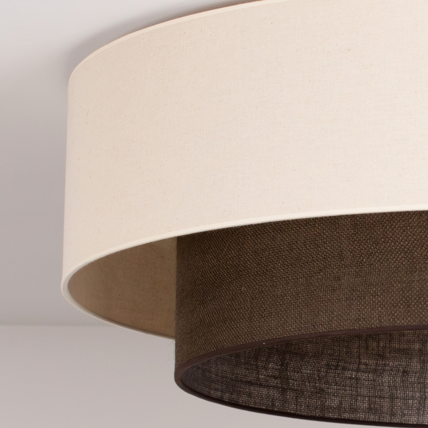 Brilagi - Plafonnier LED BOHO STYLE 3xE27/15W/230V ø 80 cm crème/marron