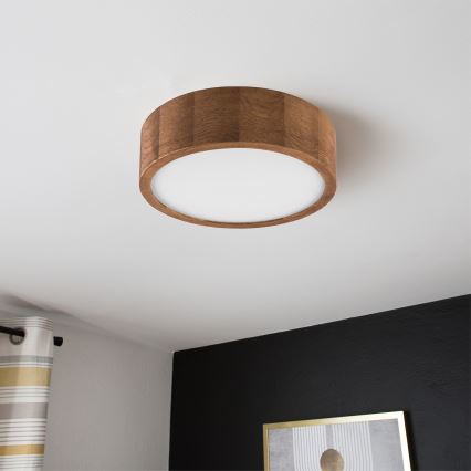 Brilagi - Plafonnier LED CARVALHO 1xE27/15W/230V chêne/cerisier Ø 27 cm