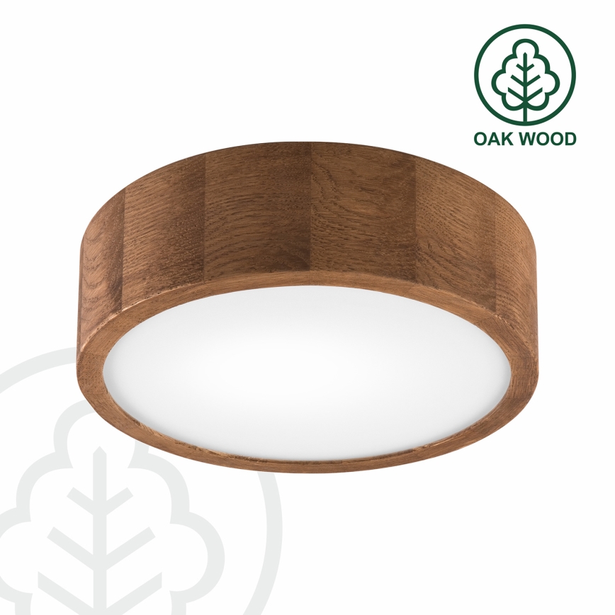 Brilagi - Plafonnier LED CARVALHO 1xE27/15W/230V chêne/cerisier Ø 27 cm
