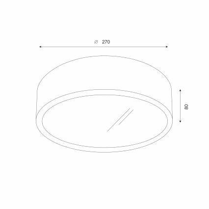 Brilagi - Plafonnier LED CARVALHO 1xE27/15W/230V chêne/cerisier Ø 27 cm