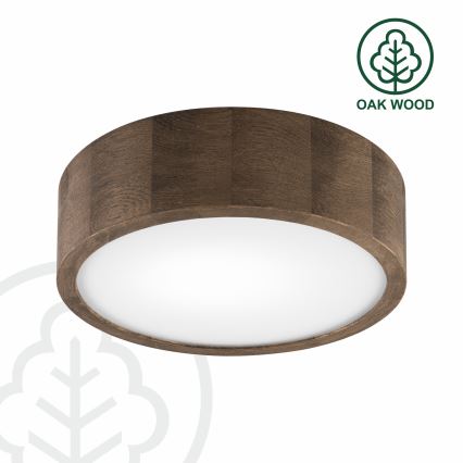 Brilagi - Plafonnier LED CARVALHO 1xE27/15W/230V finition chêne-noyer Ø 27 cm