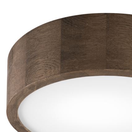 Brilagi - Plafonnier LED CARVALHO 1xE27/15W/230V finition chêne-noyer Ø 27 cm