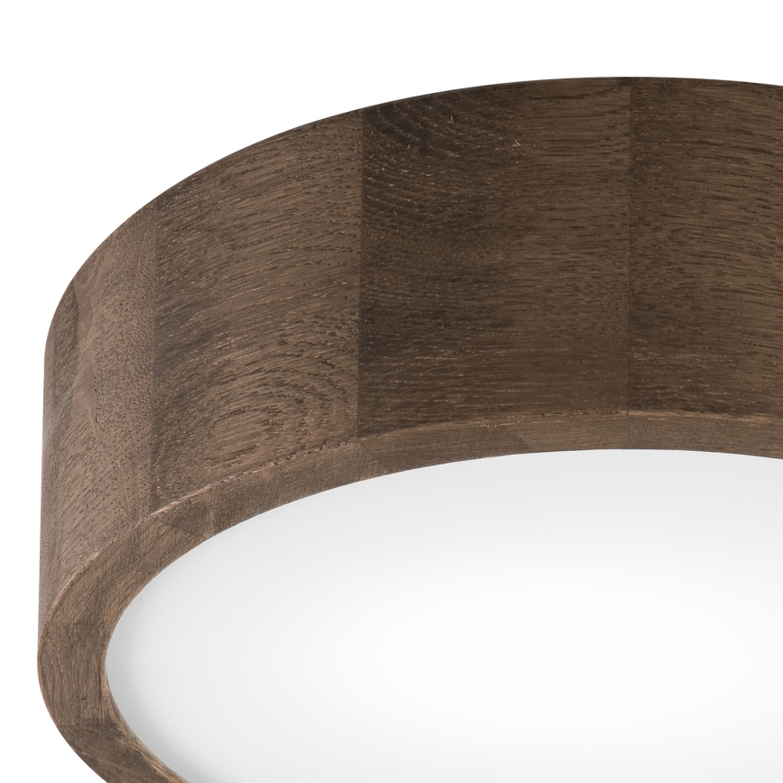Brilagi - Plafonnier LED CARVALHO 1xE27/15W/230V finition chêne-noyer Ø 27 cm