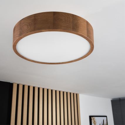 Brilagi - Plafonnier LED CARVALHO 2xE27/15W/230V chêne cerise Ø 37 cm