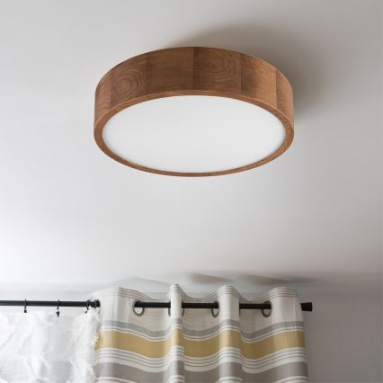 Brilagi - Plafonnier LED CARVALHO 2xE27/15W/230V chêne cerise Ø 37 cm