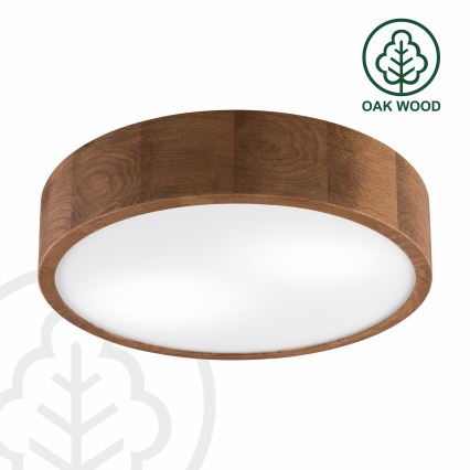 Brilagi - Plafonnier LED CARVALHO 2xE27/15W/230V chêne cerise Ø 37 cm