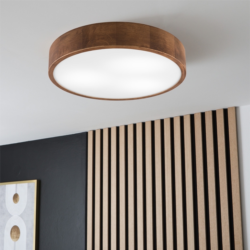 Brilagi - Plafonnier LED CARVALHO 3xE27/15W/230V chêne/cerisier Ø 47 cm
