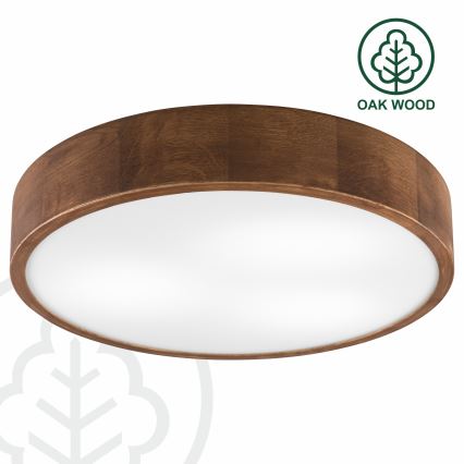 Brilagi - Plafonnier LED CARVALHO 3xE27/15W/230V chêne/cerisier Ø 47 cm