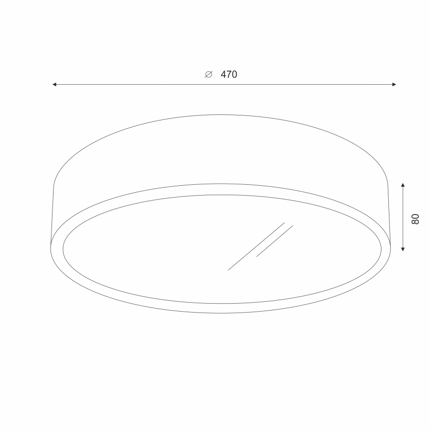 Brilagi - Plafonnier LED CARVALHO 3xE27/15W/230V chêne/cerisier Ø 47 cm