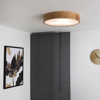 Brilagi - Plafonnier LED CARVALHO 3xE27/60W/230V chêne d. 47,5 cm