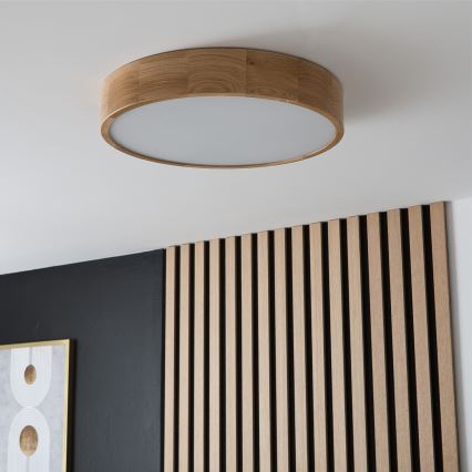 Brilagi - Plafonnier LED CARVALHO 3xE27/60W/230V chêne d. 47,5 cm