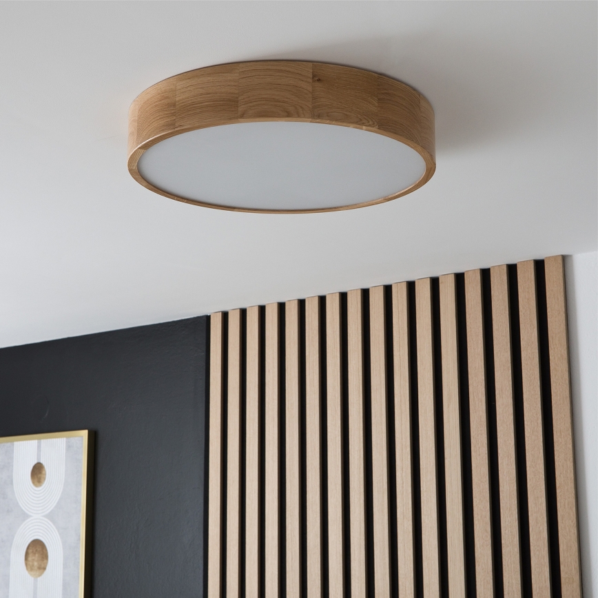 Brilagi - Plafonnier LED CARVALHO 3xE27/60W/230V chêne d. 47,5 cm