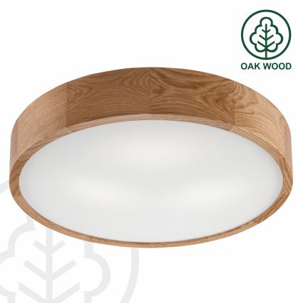 Brilagi - Plafonnier LED CARVALHO 3xE27/60W/230V chêne d. 47,5 cm