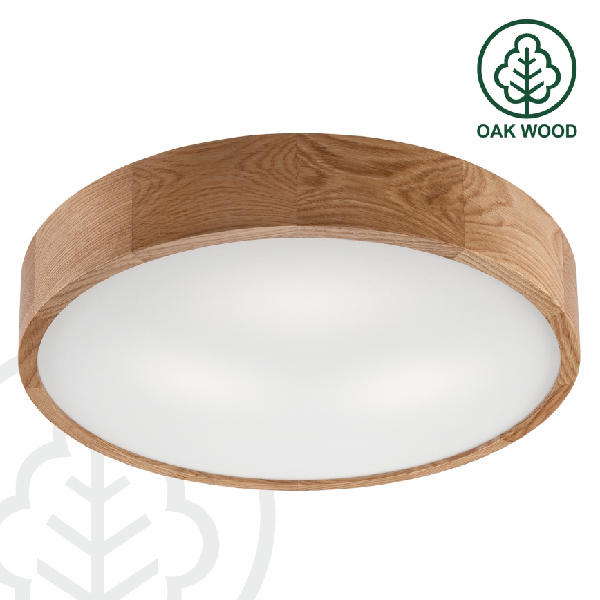 Brilagi - Plafonnier LED CARVALHO 3xE27/60W/230V chêne d. 47,5 cm