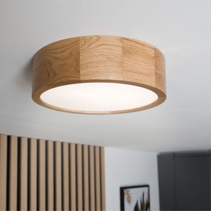 Brilagi - Plafonnier LED CARVALHO LED/20W/230V chêne Ø 27,5 cm