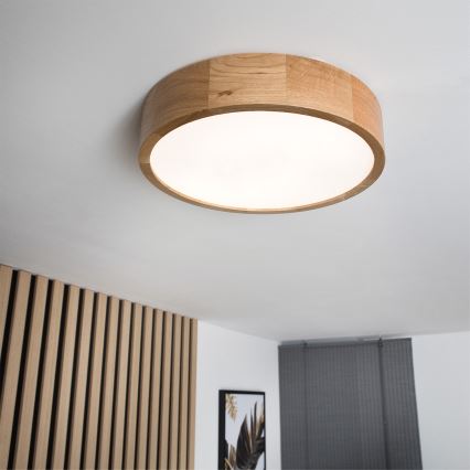 Brilagi - Plafonnier LED CARVALHO LED/36W/230V chêne Ø 37,5 cm