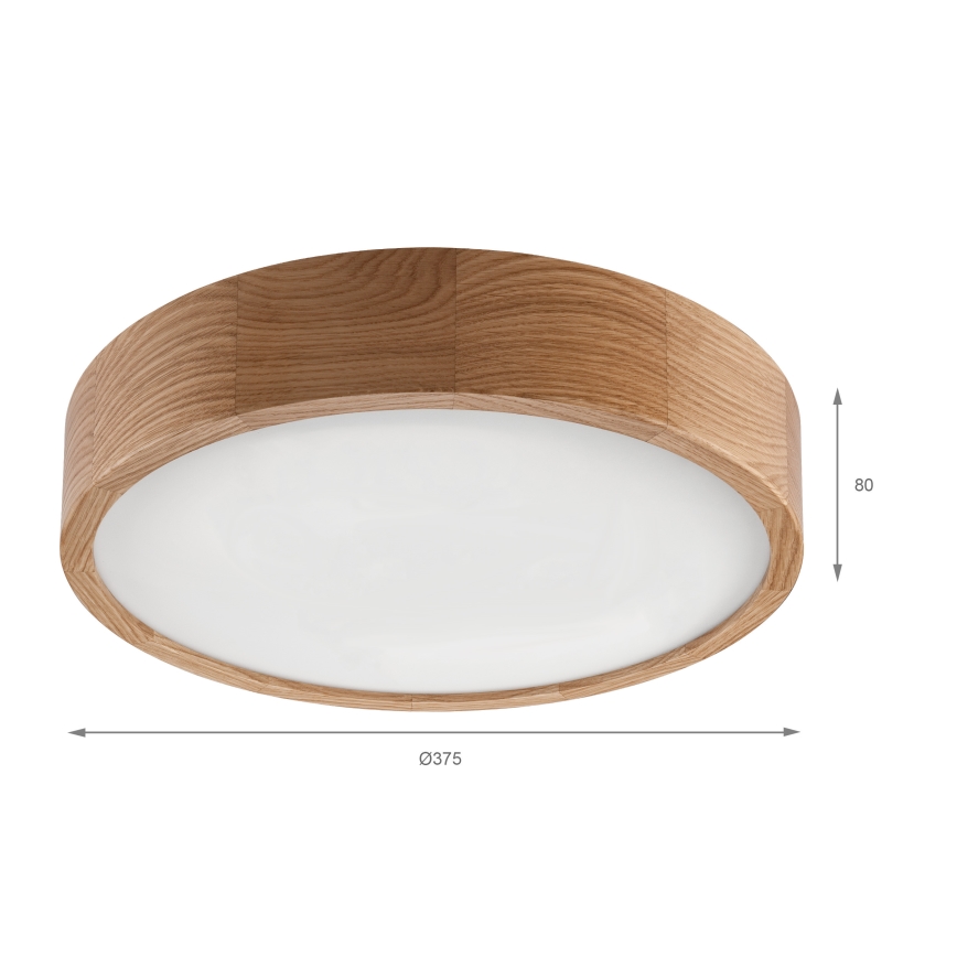 Brilagi - Plafonnier LED CARVALHO LED/36W/230V chêne Ø 37,5 cm