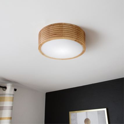 Brilagi - Plafonnier LED CARVALHO MODERN 1xE27/60W/230V Ø 27,5 cm chêne