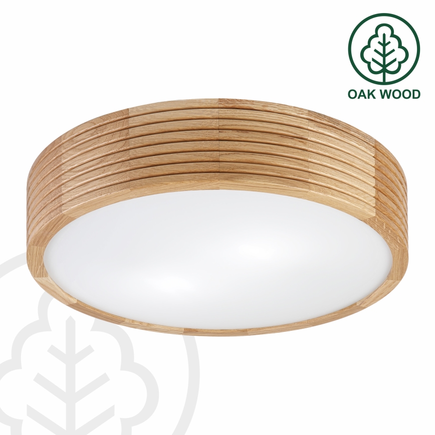 Brilagi - Plafonnier LED CARVALHO MODERN 2xE27/60W/230V Ø 37,5 cm chêne