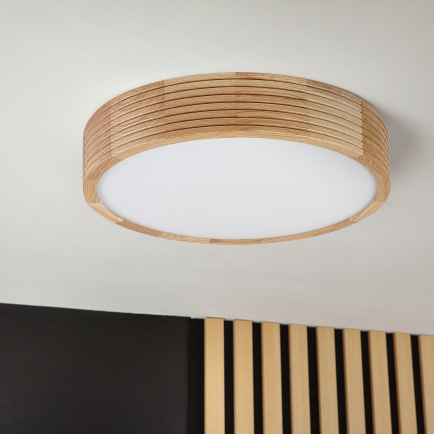 Brilagi - Plafonnier LED CARVALHO MODERN 2xE27/60W/230V Ø 37,5 cm chêne