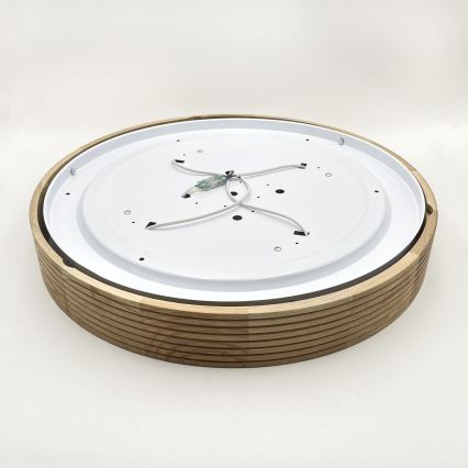 Brilagi - Plafonnier LED CARVALHO MODERN 4xE27/60W/230V chêne Ø 57,5 cm