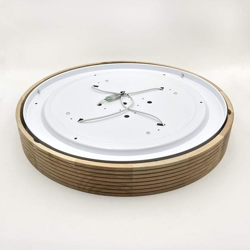 Brilagi - Plafonnier LED CARVALHO MODERN 4xE27/60W/230V chêne Ø 57,5 cm