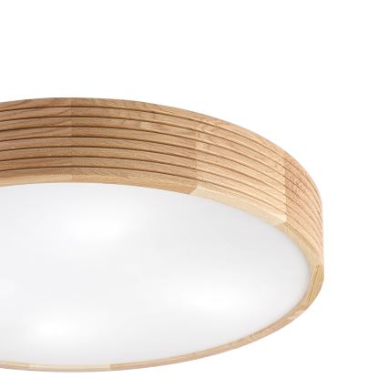 Brilagi - Plafonnier LED CARVALHO MODERN 4xE27/60W/230V chêne Ø 57,5 cm
