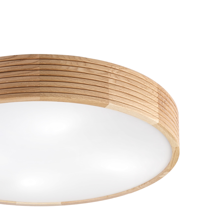 Brilagi - Plafonnier LED CARVALHO MODERN 4xE27/60W/230V chêne Ø 57,5 cm