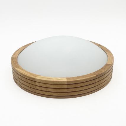 Brilagi - Plafonnier LED CARVALHO MODERN SLIM 1xE27/60W/230V Ø 27,5 cm chêne
