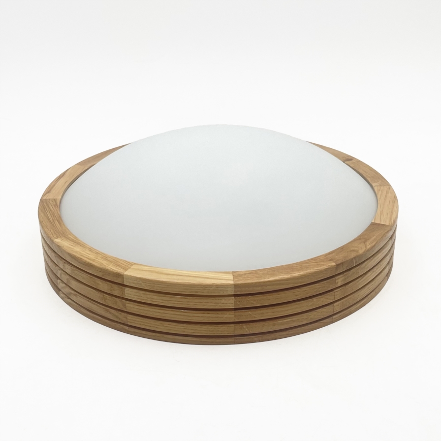 Brilagi - Plafonnier LED CARVALHO MODERN SLIM 1xE27/60W/230V Ø 27,5 cm chêne