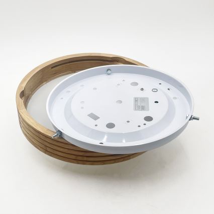 Brilagi - Plafonnier LED CARVALHO MODERN SLIM 1xE27/60W/230V Ø 27,5 cm chêne