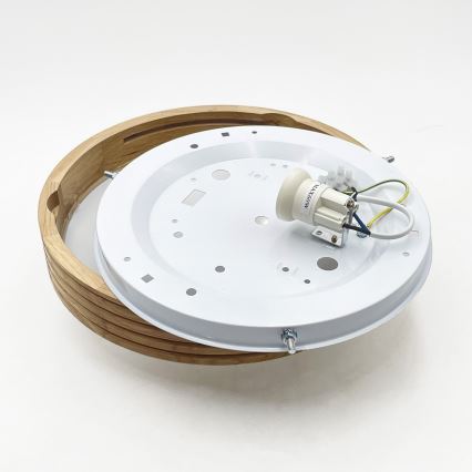 Brilagi - Plafonnier LED CARVALHO MODERN SLIM 1xE27/60W/230V Ø 27,5 cm chêne