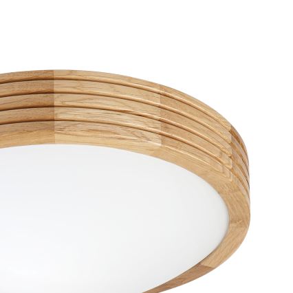 Brilagi - Plafonnier LED CARVALHO MODERN SLIM 1xE27/60W/230V Ø 27,5 cm chêne