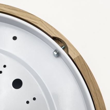 Brilagi - Plafonnier LED CARVALHO MODERN SLIM 2xE27/60W/230V Ø 37,5 cm chêne
