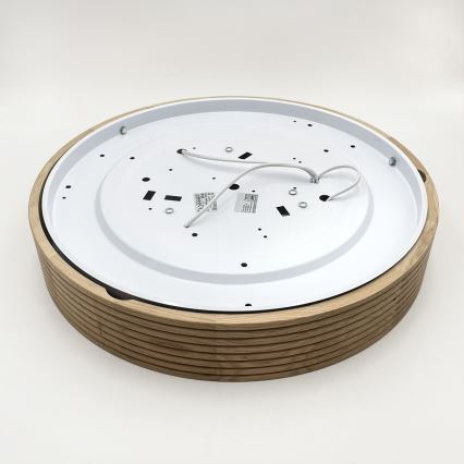 Brilagi - Plafonnier LED CARVALHO MODERN SLIM 3xE27/60W/230V Ø 47,5 cm chêne