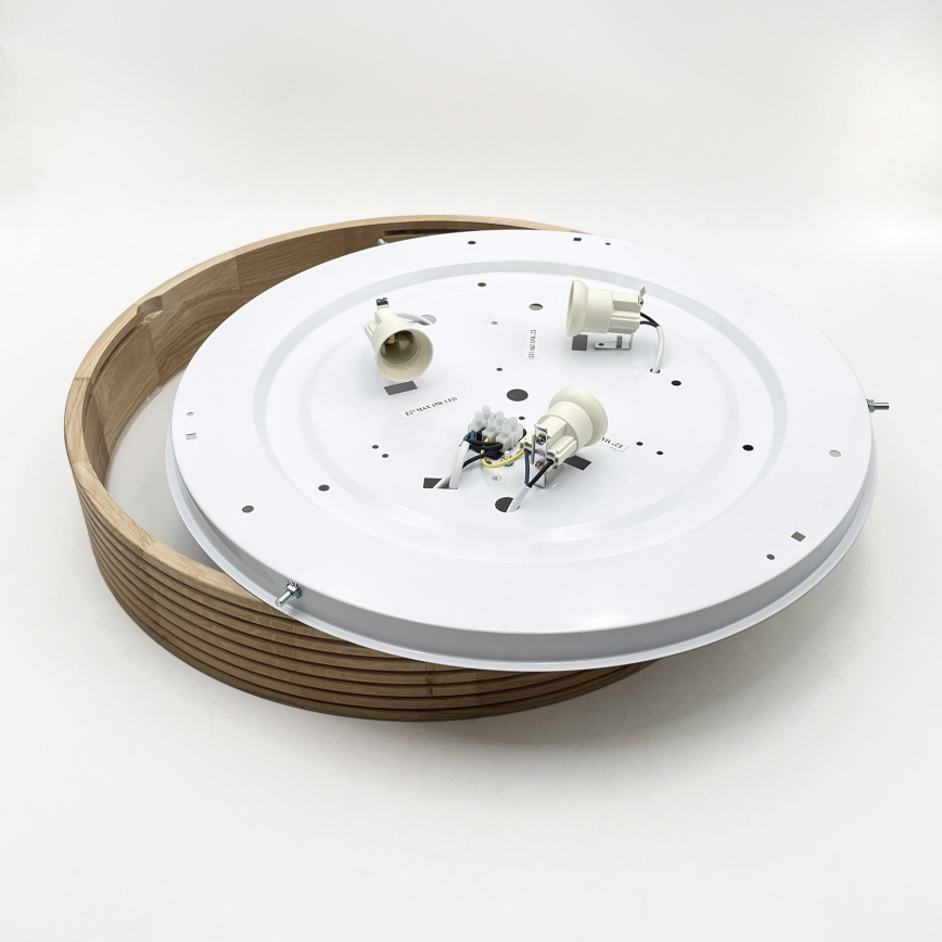 Brilagi - Plafonnier LED CARVALHO MODERN SLIM 3xE27/60W/230V Ø 47,5 cm chêne