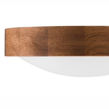 Brilagi - Plafonnier LED CARVALHO SLIM 1xE27/15W/230V chêne cerisier Ø 27 cm