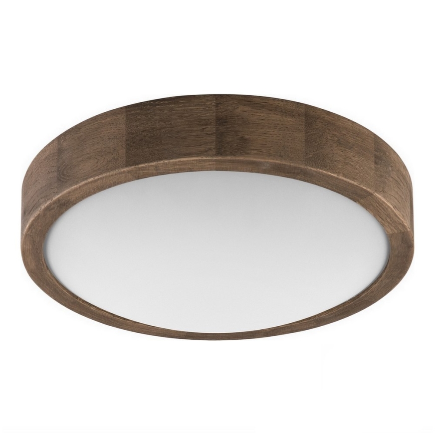 Brilagi - plafonnier LED CARVALHO SLIM 1xE27/15W/230V chêne/noyer Ø 27 cm