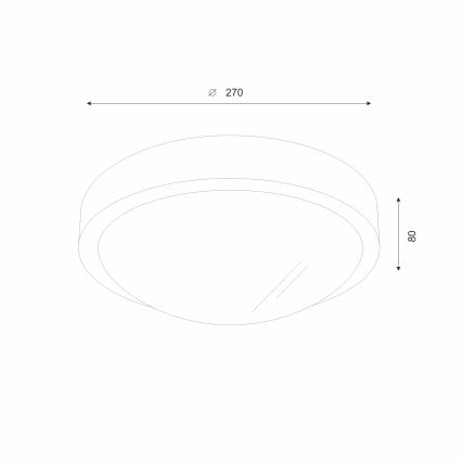 Brilagi - plafonnier LED CARVALHO SLIM 1xE27/15W/230V chêne/noyer Ø 27 cm