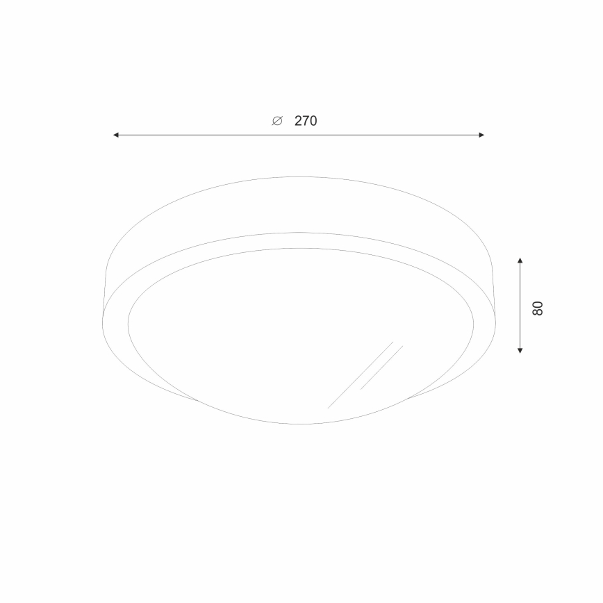 Brilagi - plafonnier LED CARVALHO SLIM 1xE27/15W/230V chêne/noyer Ø 27 cm