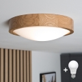 BRILAGI - Plafonnier LED CARVALHO SLIM 1xE27/15W/230V chêne Ø 27 cm