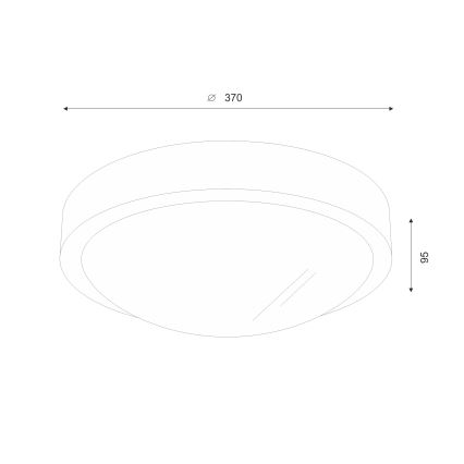 Brilagi - Plafonnier LED CARVALHO SLIM 2xE27/15W/230V finition chêne/cerisier Ø 37 cm