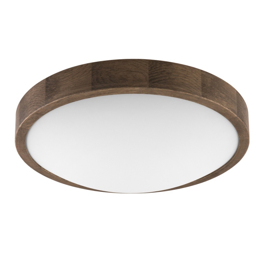 Brilagi - Plafonnier LED CARVALHO SLIM 2xE27/15W/230V, finition chêne/noyer, Ø 37 cm