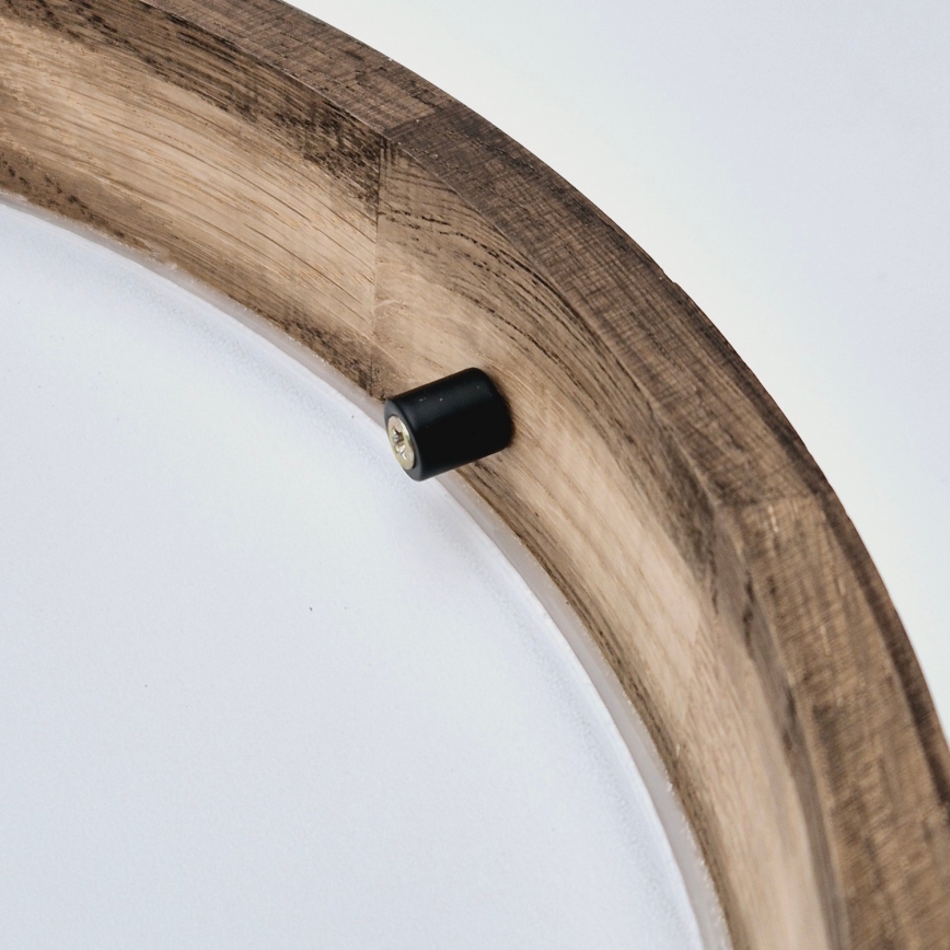 Brilagi - Plafonnier LED CARVALHO SLIM 2xE27/15W/230V, finition chêne/noyer, Ø 37 cm