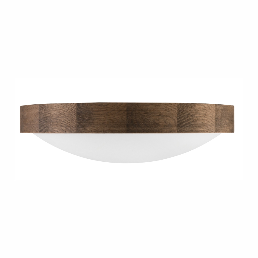 Brilagi - Plafonnier LED CARVALHO SLIM 2xE27/15W/230V, finition chêne/noyer, Ø 37 cm