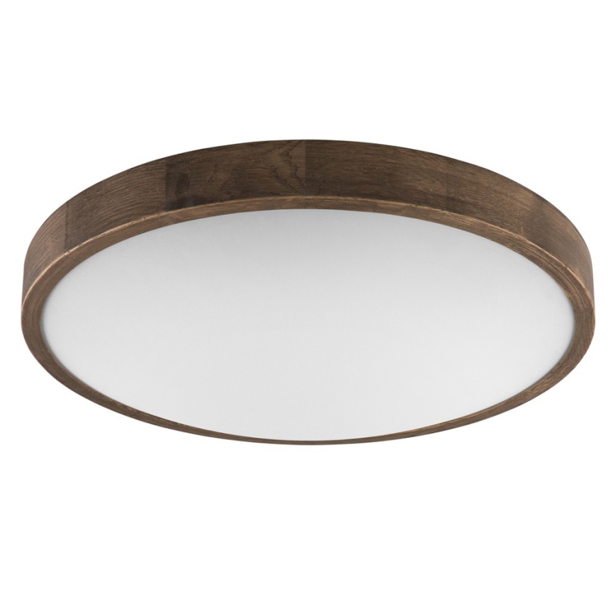 Brilagi - Plafonnier LED CARVALHO SLIM 3xE27/15W/230V chêne/noyer Ø 47 cm